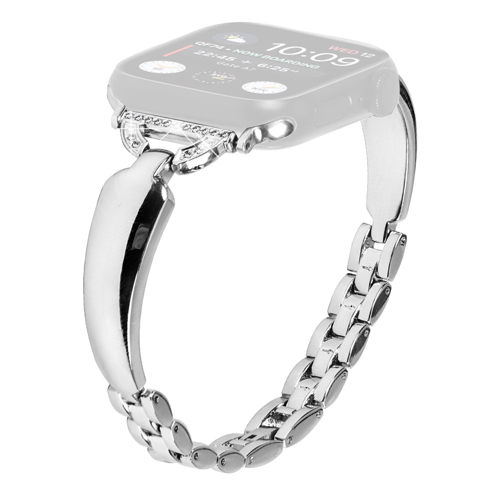 Smartwatch Band for Apple Watch Ultra 2 49mm Series 9 45mm SE (2023) 44mm Ultra 49mm 8 7 45mm 6 5 4 SE (2022) SE 44mm 3 2 1 42mm D-shaped Rhinestone Decor Copper Bracelet Smartwatch Band for Apple Watch Ultra 2 49mm Series 9 45mm SE (2023) 44mm Ultra 49mm 8 7 45mm 6 5 4 SE (2022) SE 44mm 3 2 1 42mm D-shaped Rhinestone Decor Copper Bracelet
